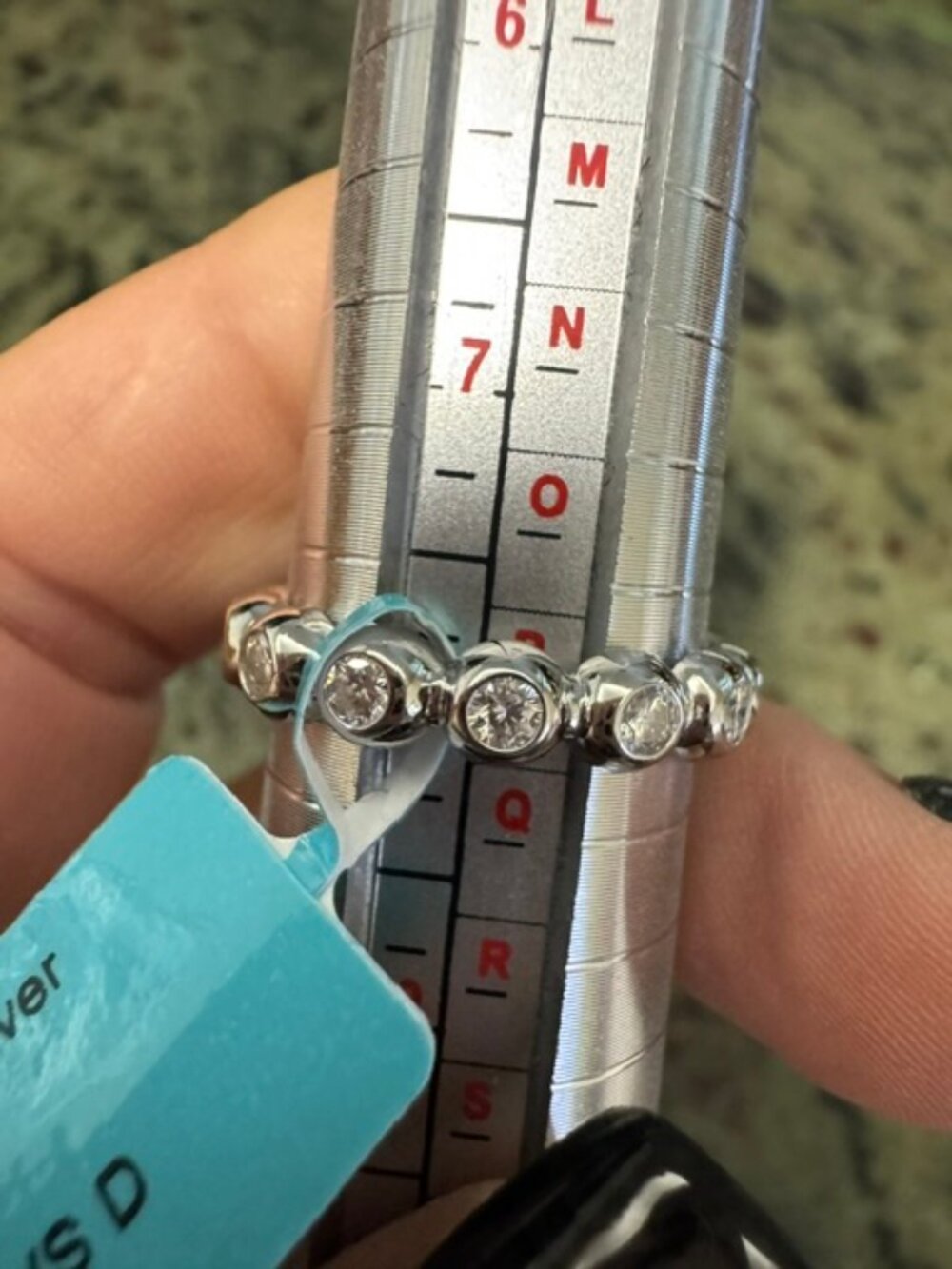 925 Sterling Silver Moissanite Eternity Band Ring Size 8 - Free Ship